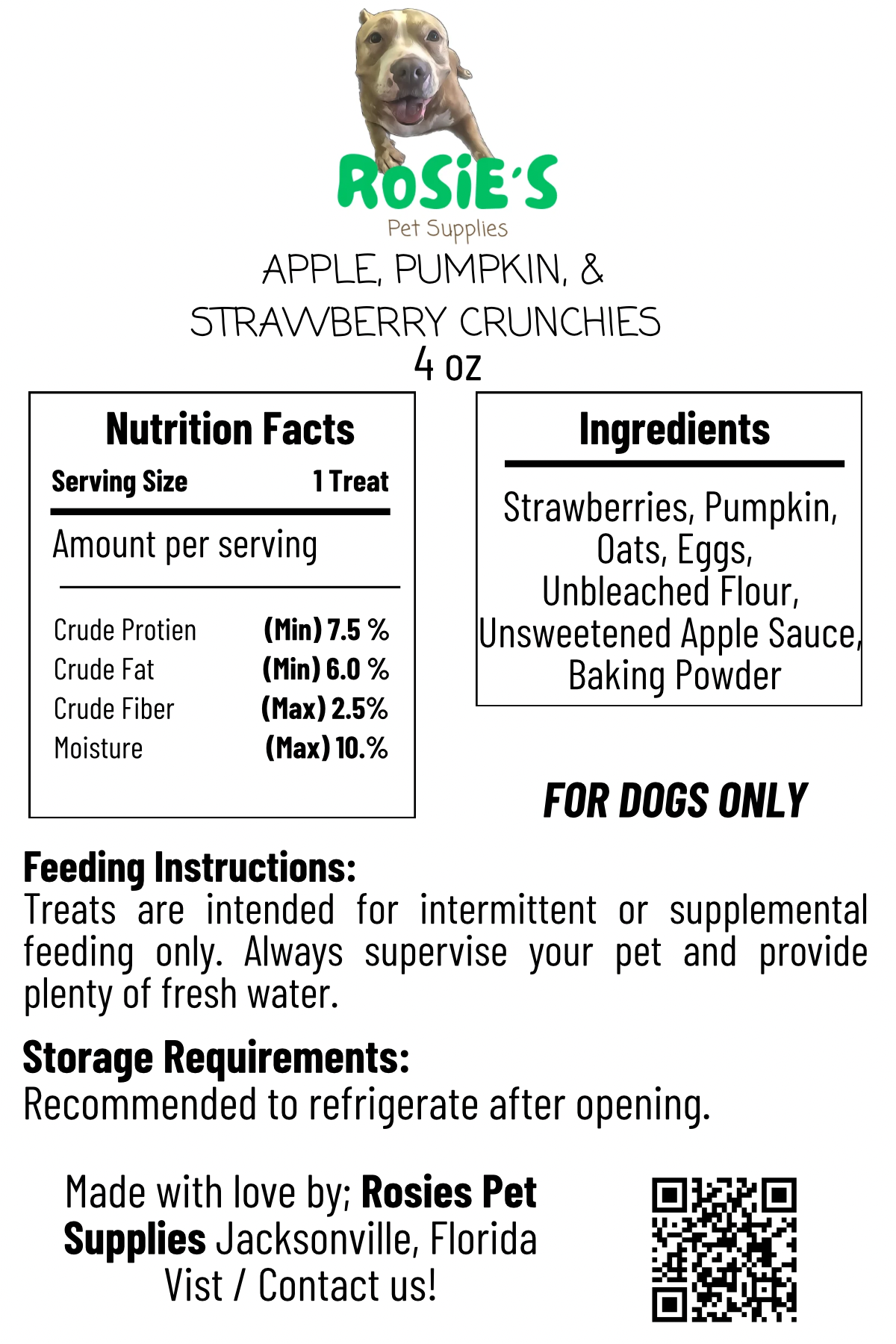 All Natural Apple, Pumpkin & Strawberry Crunchies