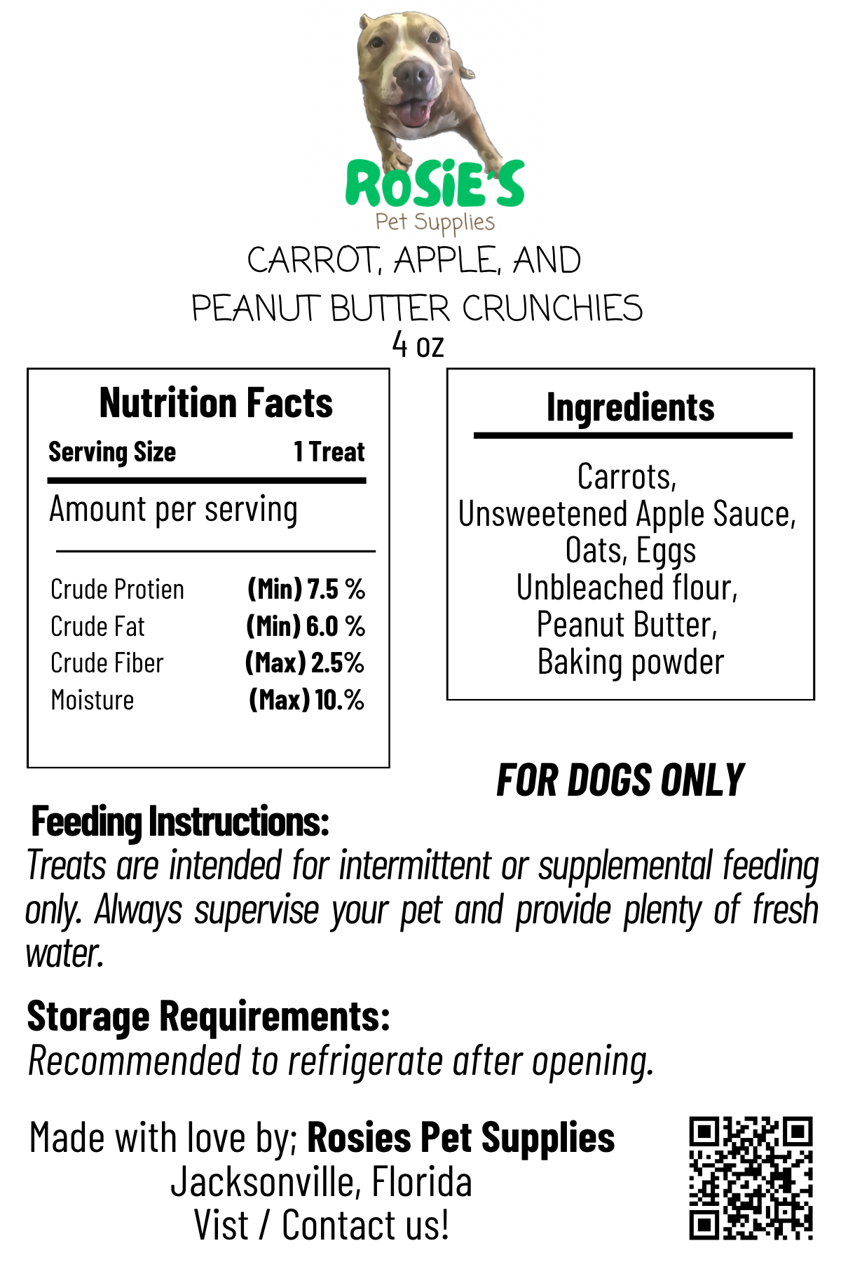 All Natural Apple Carrot And Peanut Butter Crunchies